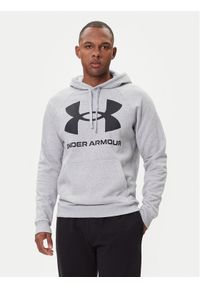 Under Armour Bluza Ua Rival 1357093 Szary Regular Fit. Kolor: szary. Materiał: bawełna