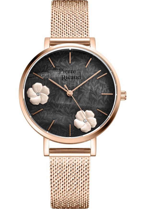 Zegarek Pierre Ricaud Zegarek damski Pierre Ricaud P22105.9114Q różowe złoto. Kolor: złoty, wielokolorowy, różowy