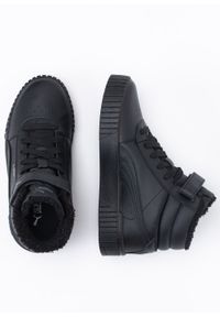 Sneakersy dziecięce czarne Puma Carina 2.0 Mid Wtr Ps. Zapięcie: rzepy. Kolor: czarny. Materiał: guma, syntetyk. Szerokość cholewki: normalna. Sezon: lato #3