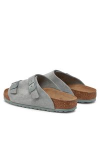 Birkenstock Klapki Zürich 1029166 Zielony. Kolor: zielony. Materiał: skóra, zamsz