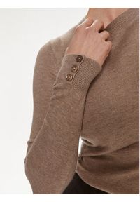 Vero Moda Sweter Silky 10268010 Brązowy Regular Fit. Kolor: brązowy. Materiał: syntetyk, wiskoza #7