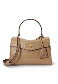 Lauren Ralph Lauren - LAUREN RALPH LAUREN Torebka 431P15617001 Beżowy. Kolor: beżowy. Materiał: skórzane #5