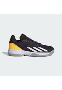 Adidas - Courtflash Tennis Shoes. Kolor: żółty, biały, wielokolorowy, czarny. Materiał: materiał. Sport: tenis