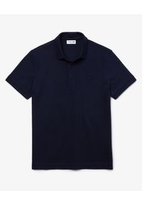 Lacoste - LACOSTE - Granatowy t-shirt polo z bawełnianej piki Regular Fit. Okazja: na spotkanie biznesowe, do pracy. Typ kołnierza: polo. Kolor: niebieski. Materiał: bawełna. Styl: biznesowy, sportowy #2
