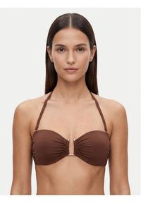 Max Mara Beachwear Góra od bikini Amelia 2616821239 Brązowy ciemny. Kolor: brązowy. Materiał: syntetyk #1