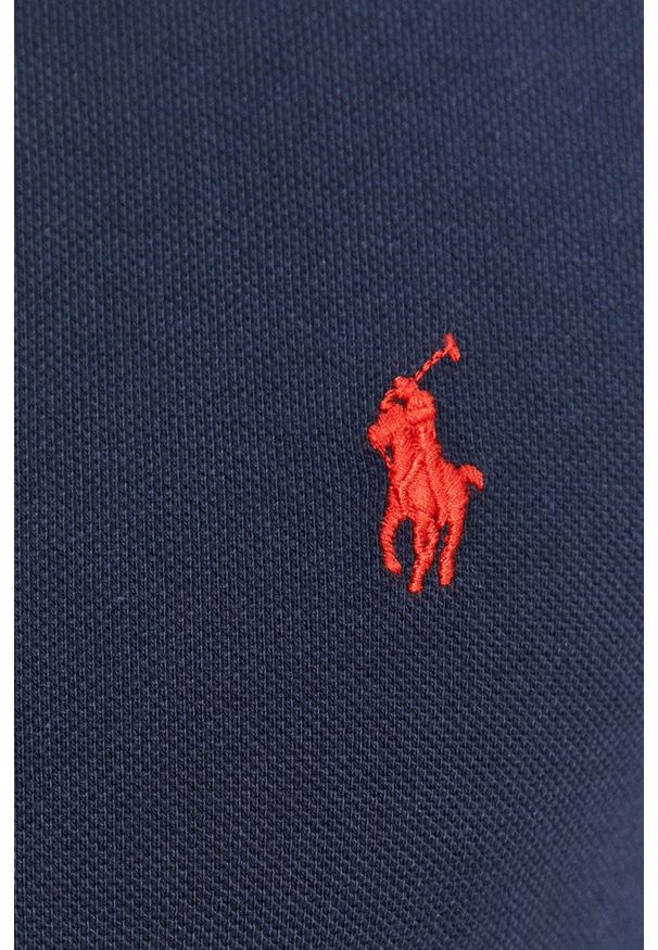 Polo Ralph Lauren - Longsleeve. Typ kołnierza: polo. Kolor: niebieski. Materiał: dzianina. Długość rękawa: długi rękaw