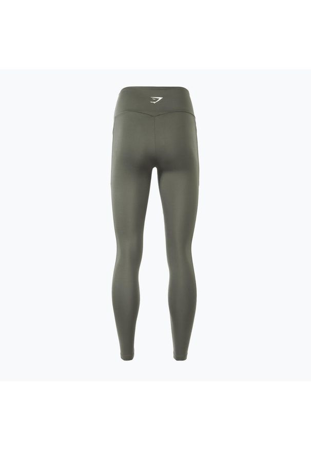 GYMSHARK - Legginsy treningowe damskie Gymshark Training Mesh. Kolor: zielony. Materiał: mesh. Sport: fitness