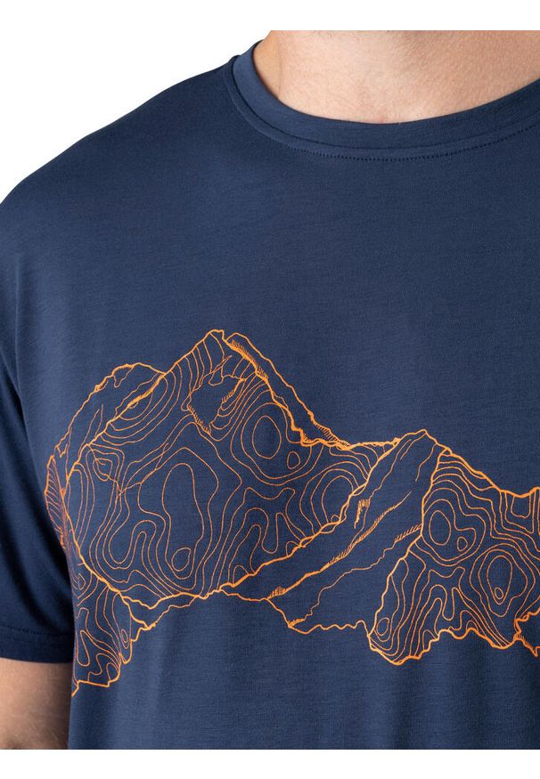 Viking - T-shirt męski VIKING Lenta Bamboo Light. Kolor: niebieski. Sport: turystyka piesza