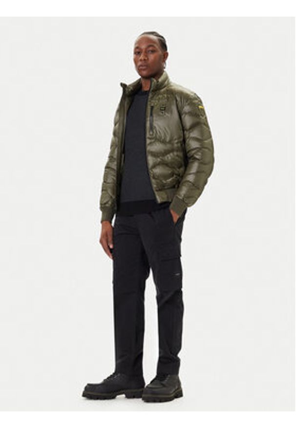 Blauer Kurtka puchowa 25WBLUC03075 006355 Khaki Regular Fit. Kolor: brązowy. Materiał: syntetyk