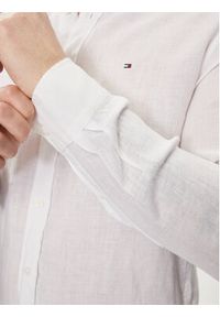 TOMMY HILFIGER - Tommy Hilfiger Koszula MW0MW34602 Biały Regular Fit. Kolor: biały. Materiał: len #6