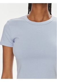 Hugo T-Shirt Delanor 50512000 Błękitny Slim Fit. Kolor: niebieski. Materiał: bawełna #6