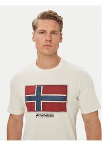 Napapijri T-Shirt S-Flag Tiki Ss NP0A8A6IN1A1 Biały Regular Fit. Kolor: biały. Materiał: bawełna #5