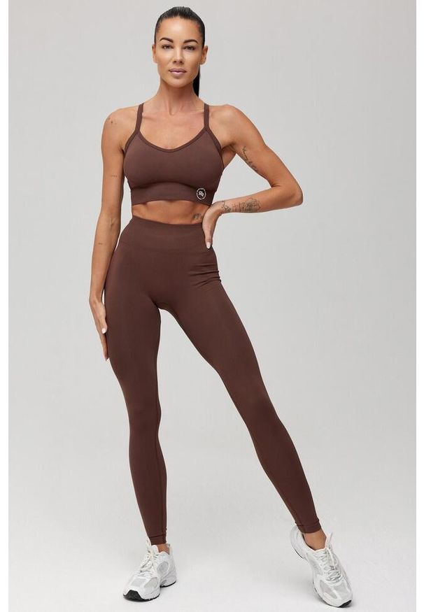 ROUGH RADICAL - Stanik sportowy bezszwowy Rough Radical Seamless Classic Sports Bra. Kolor: brązowy. Sport: fitness