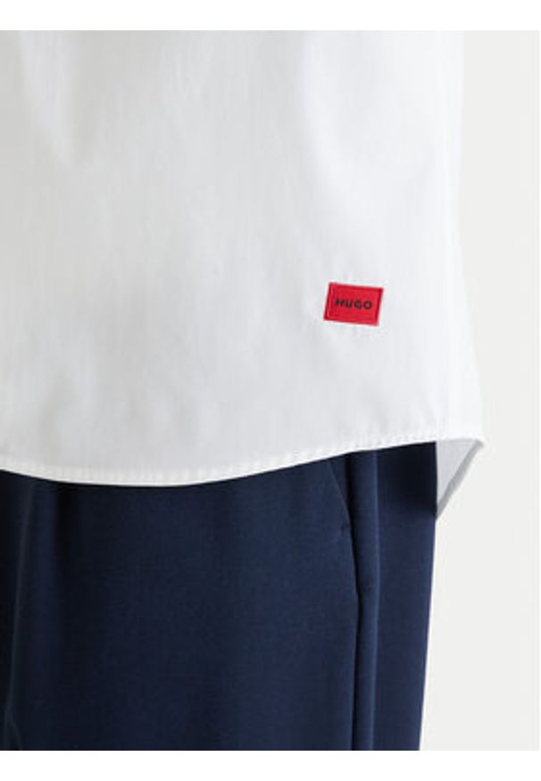 Hugo - HUGO Koszula Ellino 50560584 Biały Relaxed Fit. Kolor: biały. Materiał: bawełna
