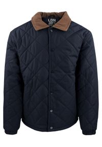 Przejściowa (Delikatnie Ocieplona) Kurtka Pikowana - Brave Soul - Granatowa. Kolor: niebieski. Materiał: tkanina, poliester. Sezon: wiosna, zima, jesień #1