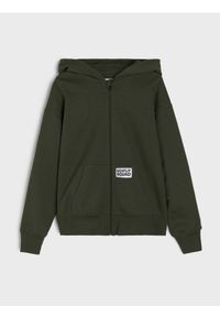 Sinsay - Rozpinana bluza z kapturem - khaki. Typ kołnierza: kaptur. Kolor: brązowy