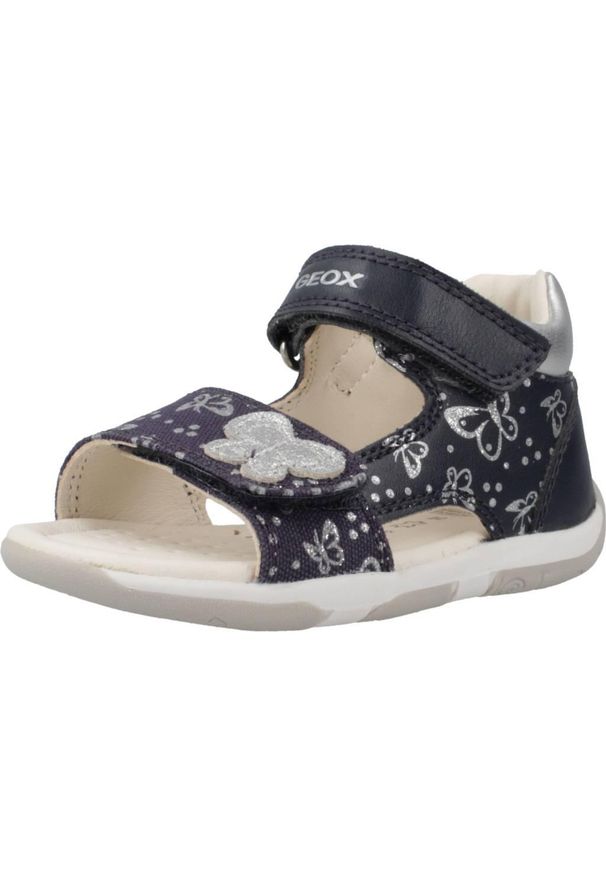Geox - Sandały GEOX B SANDAL TAPUZ GIRL Niebieski. Kolor: niebieski. Materiał: syntetyk, skóra. Sezon: lato