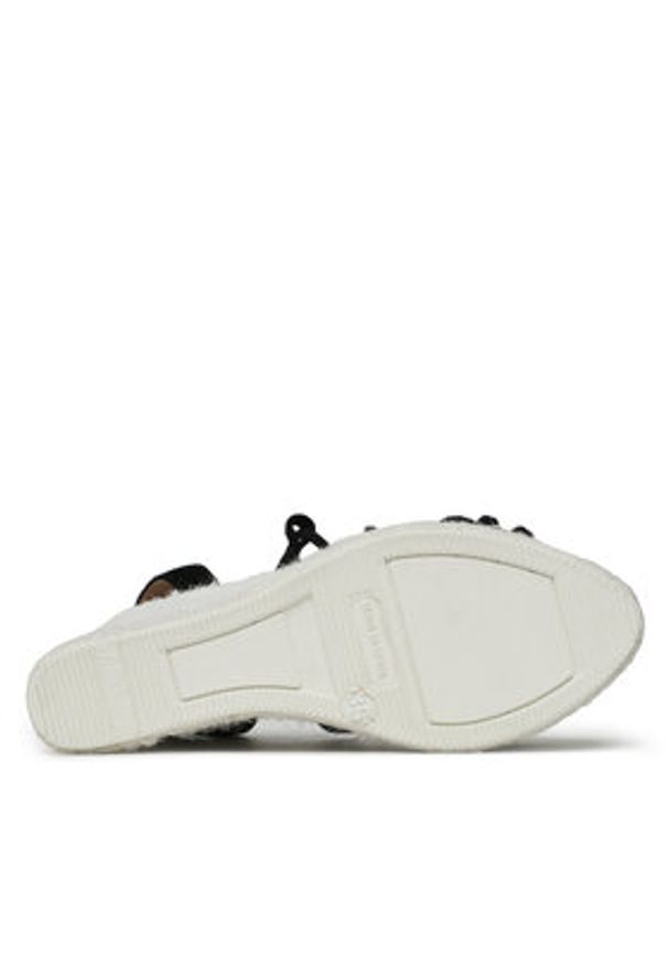 Manebi Espadryle Lace-Up Wedge Espadrilles L 8.6 WA Czarny. Kolor: czarny. Materiał: zamsz, skóra