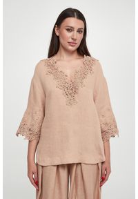 Ermanno Scervino Life - Bluzka damska lniana ERMANNO SCERVINO LIFE. Materiał: len