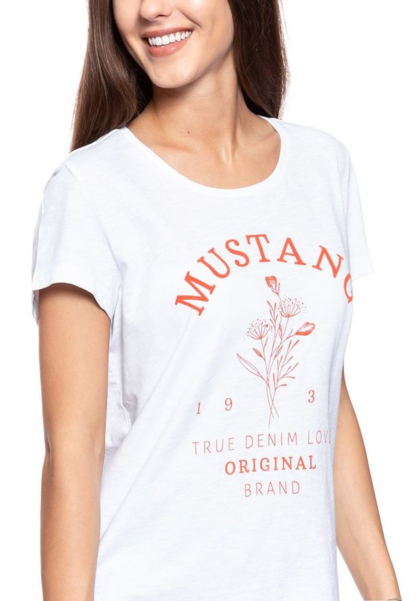 Mustang - MUSTANG T SHIRT DAMSKI Alina C Print 1009870 2045. Wzór: nadruk
