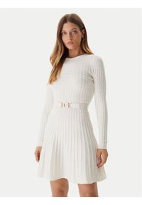 Guess Sukienka dzianinowa W5BK68 Z2YJ2 Écru Slim Fit. Materiał: syntetyk
