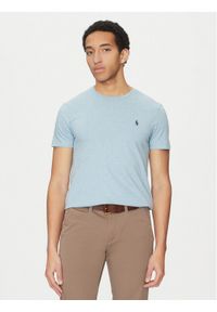 Polo Ralph Lauren T-Shirt 710671438420 Niebieski Slim Fit. Typ kołnierza: polo. Kolor: niebieski. Materiał: bawełna #1