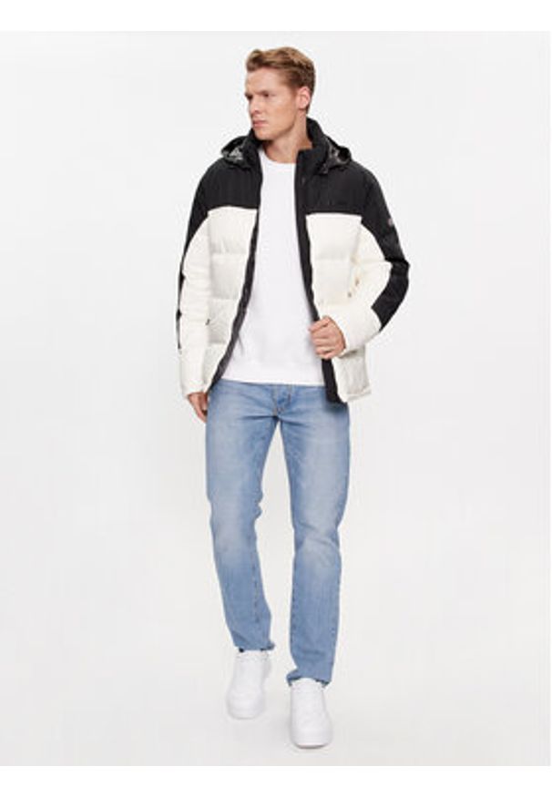 Champion Kurtka puchowa Jacket 219191 Écru Regular Fit. Materiał: syntetyk