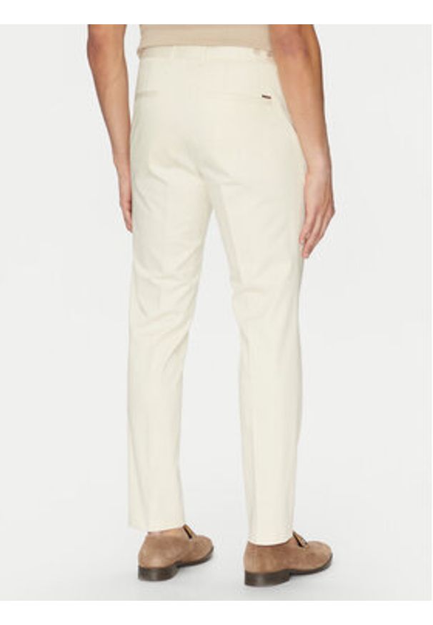 BOSS Spodnie garniturowe C-Genius 50539970 Écru Slim Fit. Materiał: bawełna