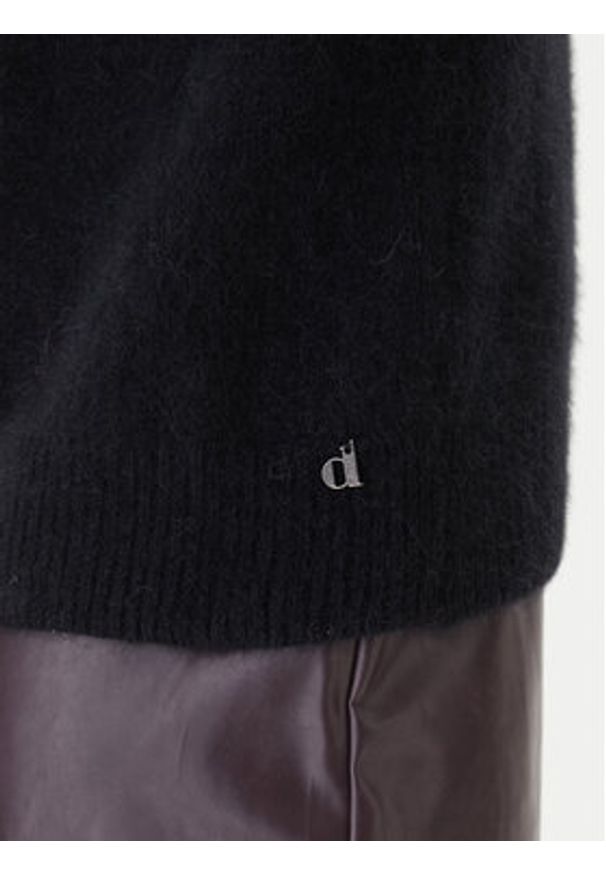 Dixie Sweter M277Y065A 1900 Czarny Regular Fit. Kolor: czarny. Materiał: wełna