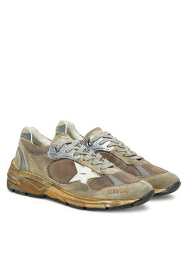 GOLDEN GOOSE - Golden Goose Sneakersy Running Dad GMF00199.F003271.81751 Szary. Kolor: szary. Materiał: skóra, zamsz. Sport: bieganie