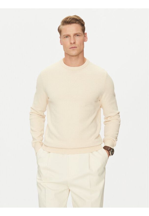 Marciano Guess Sweter 5GHR06 5862Z Beżowy Regular Fit. Kolor: beżowy. Materiał: syntetyk