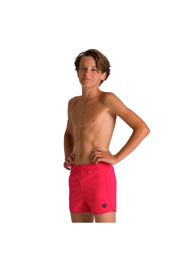 Spodenki szorty chłopięce sportowe plażowe na basen plażę Arena Bywax. Kolor: czerwony, wielokolorowy, czarny