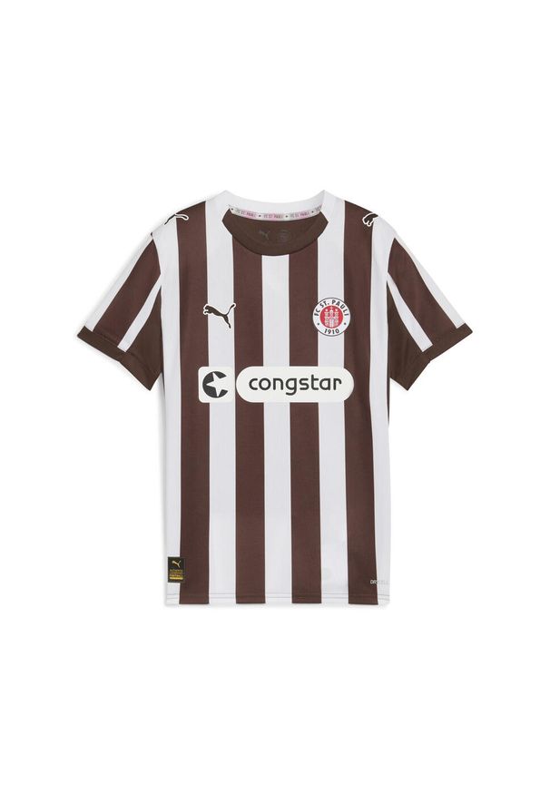Puma - Młodzieżowa koszulka domowa FC St. Pauli 25/26 PUMA Espresso Brown White. Kolor: biały, wielokolorowy, brązowy