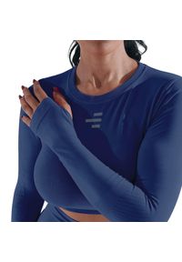 R-EVENGE - Damska koszulka techniczna z długim rękawem do wszystkich ćwiczeń na siłowni. Kolor: niebieski. Materiał: elastan. Długość rękawa: długi rękaw. Długość: długie. Sport: fitness #1