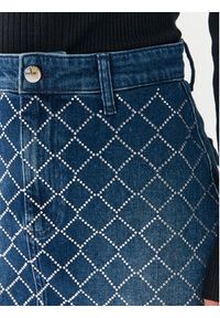 Guess Spódnica jeansowa Carlie W3YD0Q D55H1 Niebieski Regular Fit. Kolor: niebieski. Materiał: jeans, bawełna