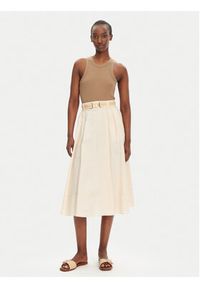 TwinSet - TWINSET Spódnica trapezowa 251TT202J Écru Regular Fit. Materiał: bawełna #3