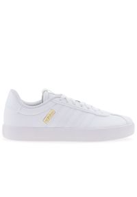Adidas - Buty adidas VL Court 3.0 JI1440 - białe. Kolor: biały. Materiał: skóra, syntetyk, guma. Szerokość cholewki: normalna. Wzór: aplikacja