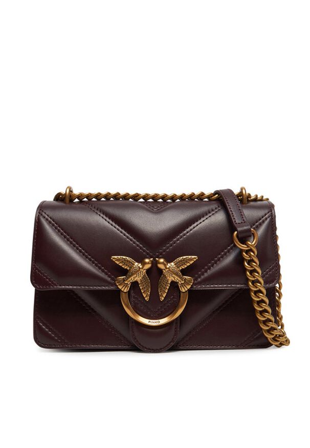 Pinko - PINKO Torebka Love One Mini Light Cl 104550 A26Z Brązowy. Kolor: brązowy. Materiał: skórzane