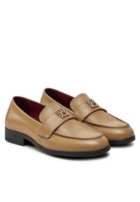 TOMMY HILFIGER - Tommy Hilfiger Lordsy Th Leather Classic Loafer FW0FW07961 Khaki. Kolor: brązowy. Materiał: skóra #3