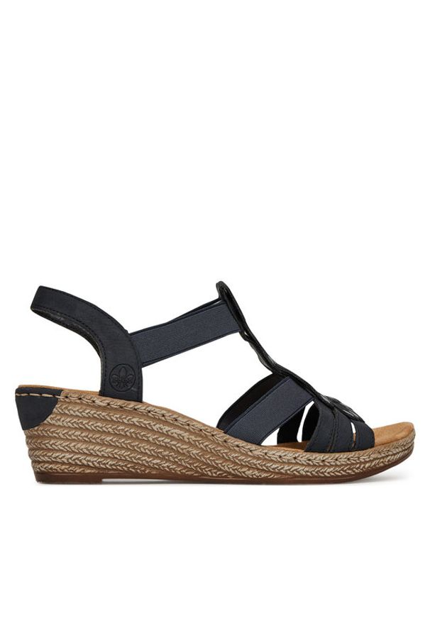 Rieker Sandały 62436-14 Granatowy. Kolor: niebieski. Materiał: syntetyk