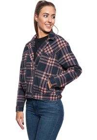 Wrangler - DAMSKA KURTKA JEANSOWA WRANGLER 80´S JACKET INDIGO CHECK W404WZ89M 112128697. Materiał: jeans