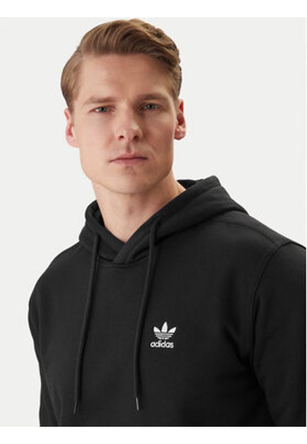 Adidas - adidas Bluza Trefoil Essentials IY4930 Czarny Regular Fit. Kolor: czarny. Materiał: syntetyk, bawełna