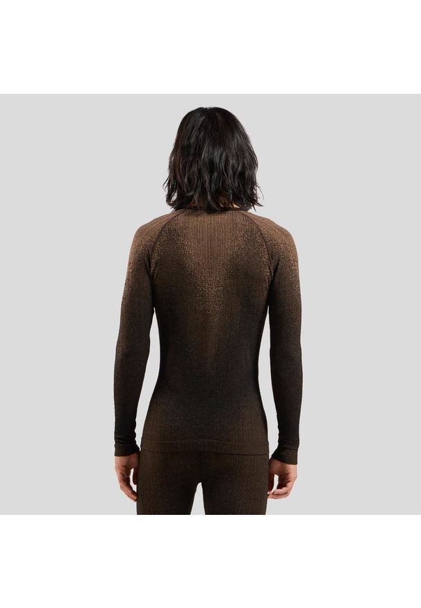 Bluza termoaktywna męska Odlo Performance Warm Blackcomb BL Top Crew Neck LS. Kolor: brązowy. Sport: bieganie