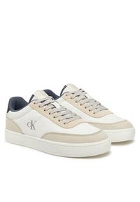 Calvin Klein Jeans Sneakersy Classic Cupsole In Tc YM0YM01194 Biały. Kolor: biały. Materiał: skóra, zamsz