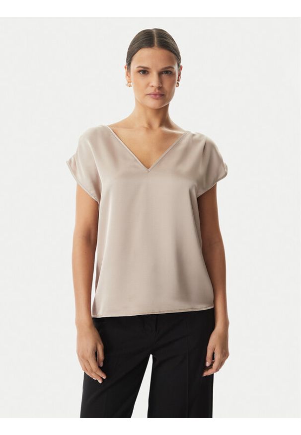 Rinascimento Bluzka CFC0020252002 Beżowy jasny Regular Fit. Kolor: beżowy. Materiał: syntetyk