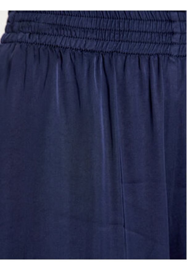 ViCOLO Spodnie materiałowe TB0034 Granatowy Relaxed Fit. Kolor: niebieski. Materiał: wiskoza, satyna