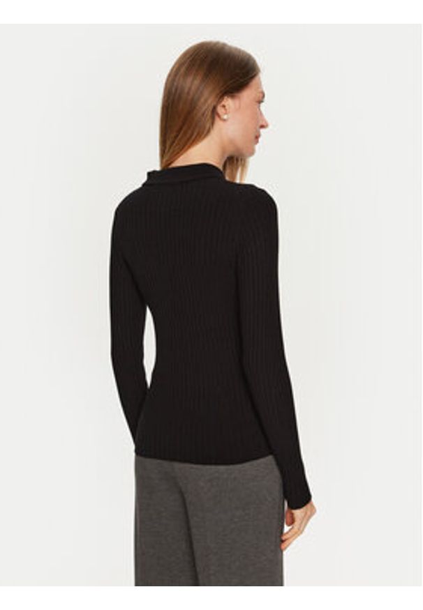 ViCOLO Sweter 22095S Czarny Slim Fit. Kolor: czarny. Materiał: syntetyk