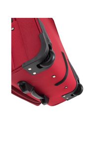 Ochnik - Komplet walizek na kółkach 19'/24'/28'. Kolor: czerwony. Materiał: poliester, kauczuk, materiał, nylon, guma #10