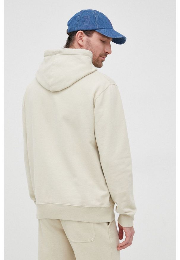 Pepe Jeans bluza bawełniana David męska kolor zielony z kapturem gładka. Typ kołnierza: kaptur. Kolor: zielony. Materiał: bawełna. Wzór: gładki