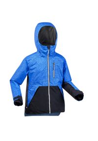 WEDZE - Kurtka snowboardowa dla dzieci Dreamscape SNB 500 ziprotec. Kolor: niebieski. Materiał: materiał, puch. Długość: długie. Sezon: zima. Sport: snowboard
